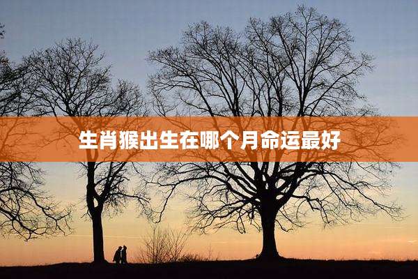 生肖猴出生在哪个月命运最好
