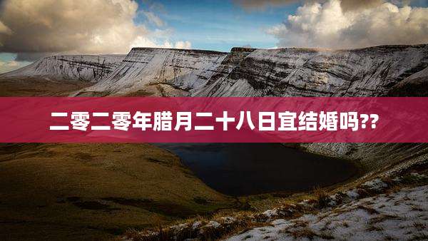 二零二零年腊月二十八日宜结婚吗??