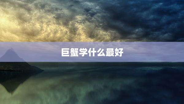 巨蟹学什么最好