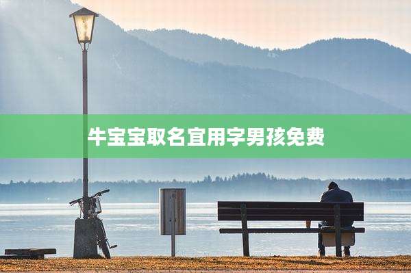 牛宝宝取名宜用字男孩免费