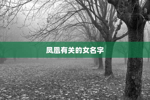 凤凰有关的女名字