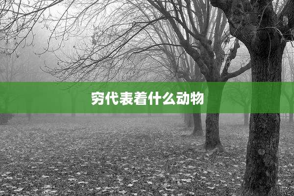 穷代表着什么动物