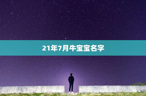 21年7月牛宝宝名字