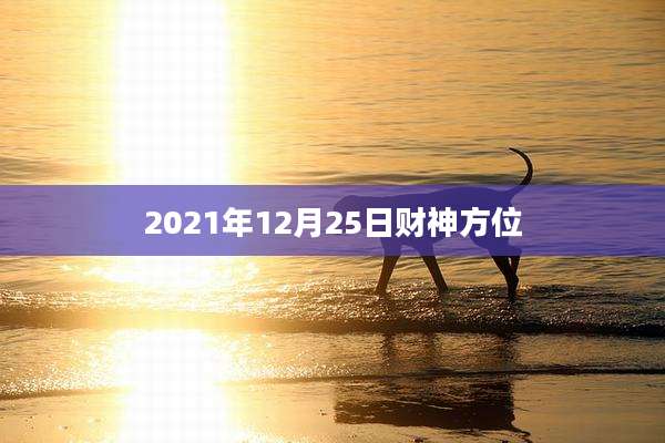 2021年12月25日财神方位