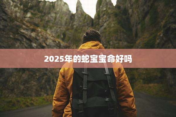 2025年的蛇宝宝命好吗