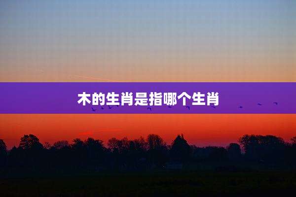 木的生肖是指哪个生肖
