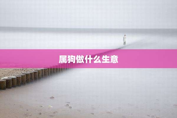属狗做什么生意
