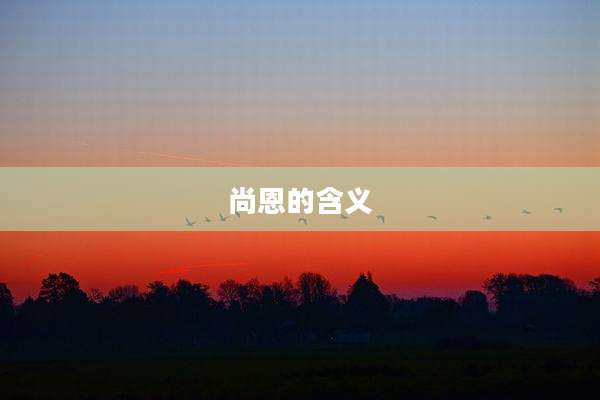 尚恩的含义