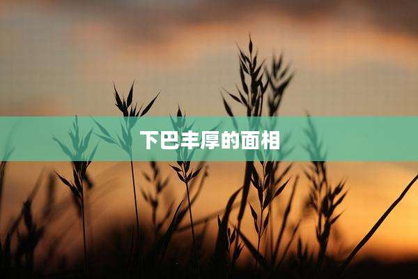下巴丰厚的面相