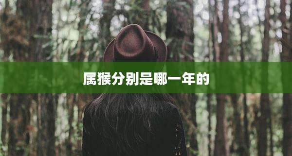 属猴分别是哪一年的