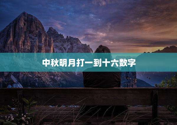 中秋明月打一到十六数字