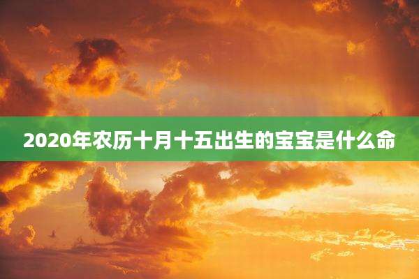 2020年农历十月十五出生的宝宝是什么命