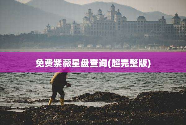 免费紫薇星盘查询(超完整版)