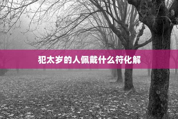 犯太岁的人佩戴什么符化解