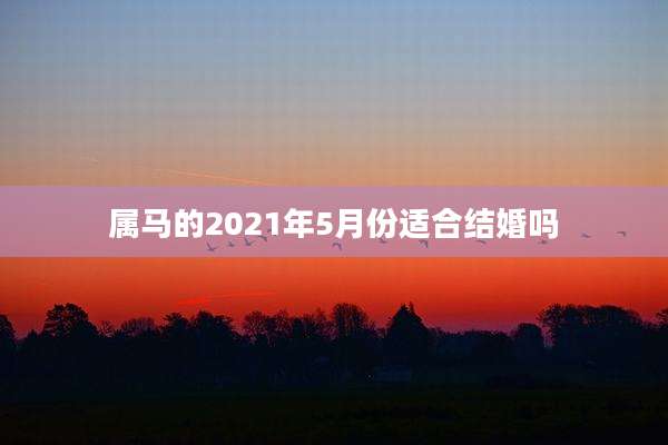 属马的2021年5月份适合结婚吗