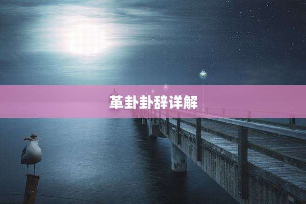 革卦卦辞详解