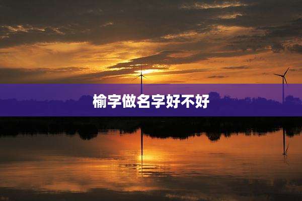 榆字做名字好不好