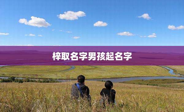 梓取名字男孩起名字