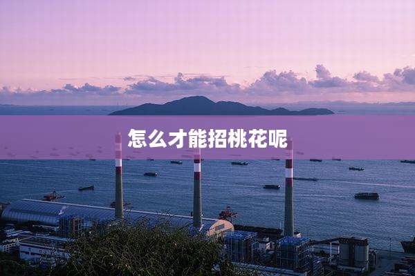 怎么才能招桃花呢