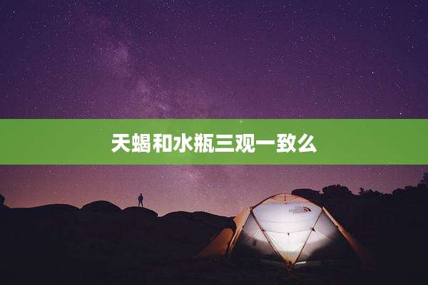 天蝎和水瓶三观一致么