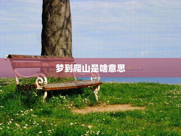 梦到爬山是啥意思