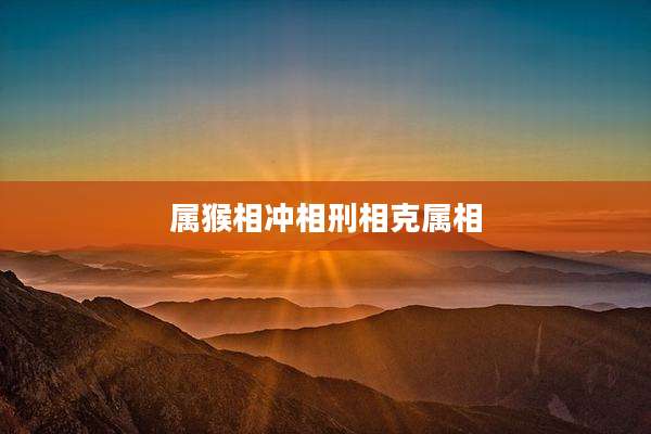 属猴相冲相刑相克属相