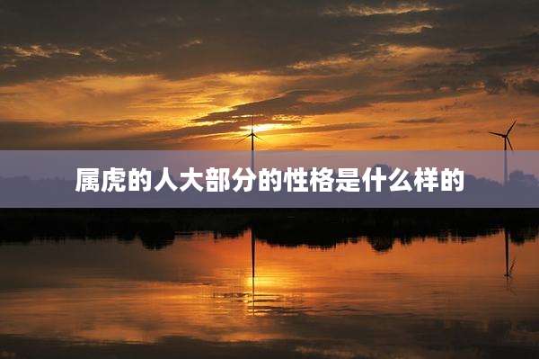 属虎的人大部分的性格是什么样的
