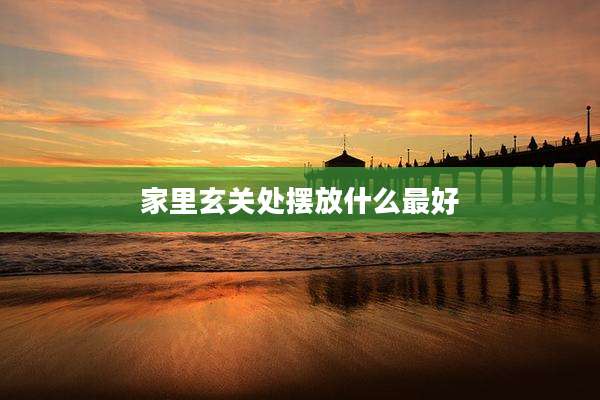 家里玄关处摆放什么最好