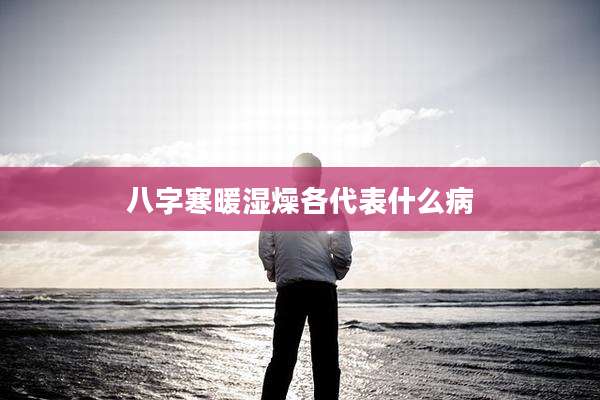 八字寒暖湿燥各代表什么病