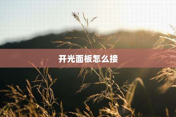 开光面板怎么接