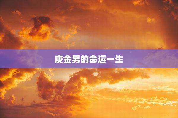 庚金男的命运一生