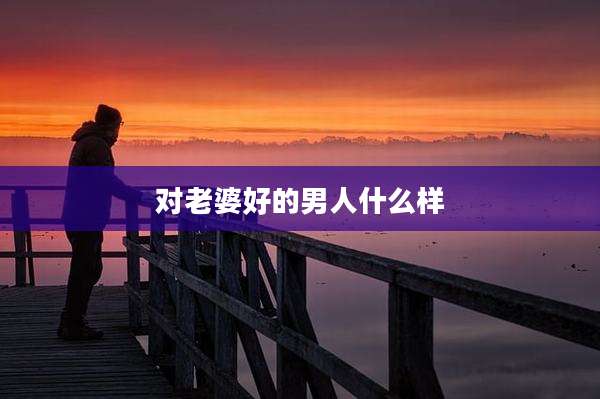 对老婆好的男人什么样