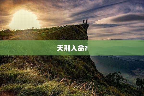 天刑入命?