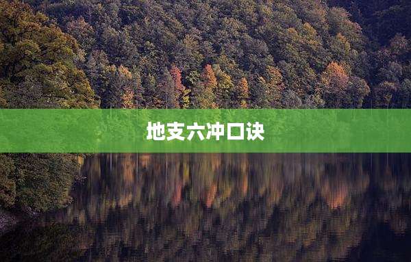 地支六冲口诀