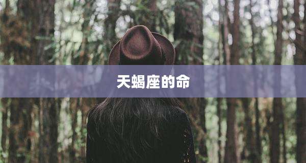 天蝎座的命