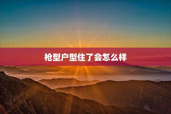 枪型户型住了会怎么样