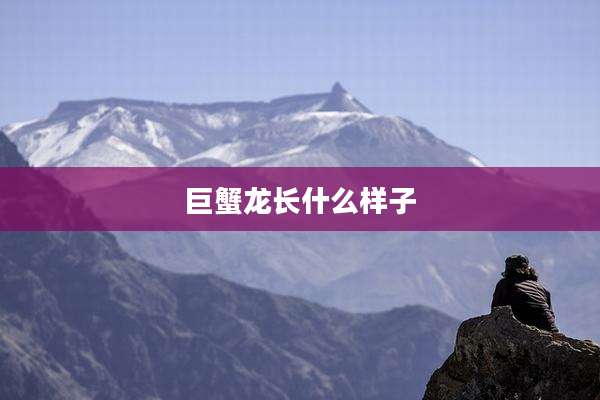 巨蟹龙长什么样子