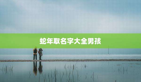 蛇年取名字大全男孩