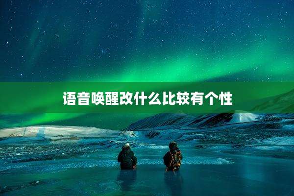 语音唤醒改什么比较有个性