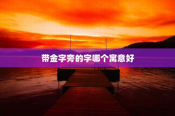 带金字旁的字哪个寓意好