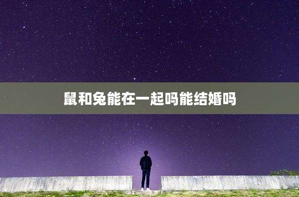 鼠和兔能在一起吗能结婚吗