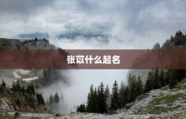 张苡什么起名