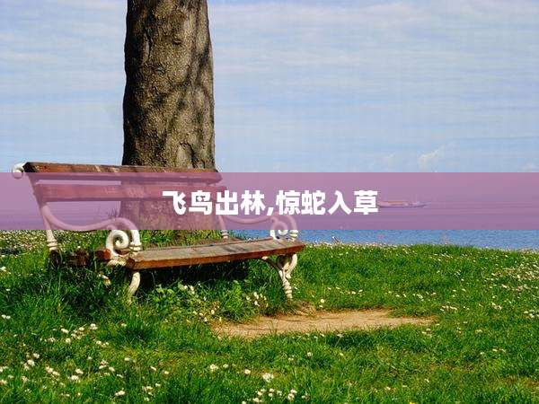 飞鸟出林,惊蛇入草