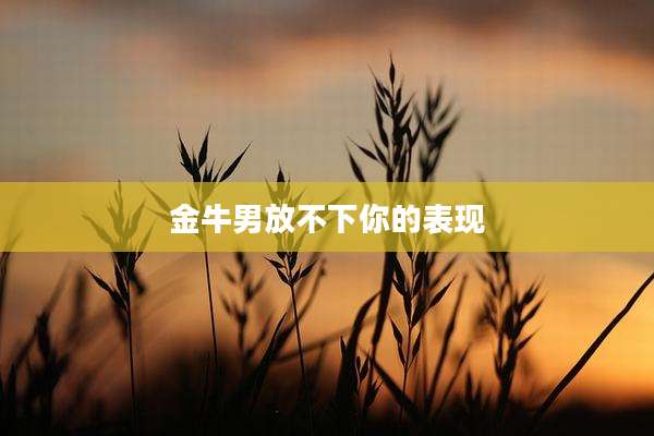 金牛男放不下你的表现