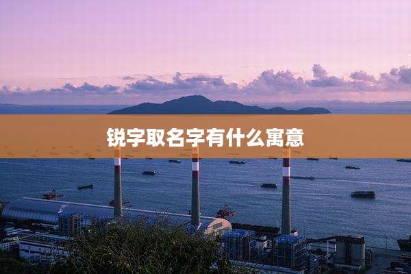 锐字取名字有什么寓意