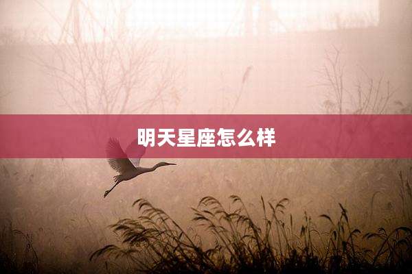 明天星座怎么样