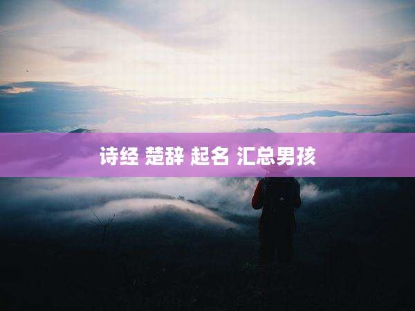 诗经 楚辞 起名 汇总男孩