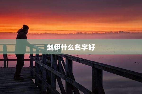 赵伊什么名字好