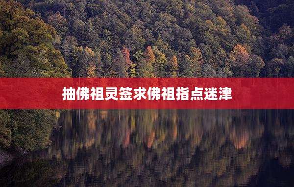 抽佛祖灵签求佛祖指点迷津