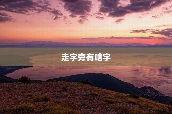 走字旁有啥字